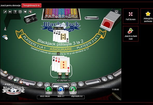 Joacă Blackjack Atlantic City într-o versiune demo