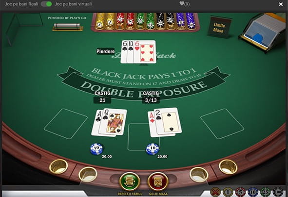 Blackjack Double Exposure în variantă demo