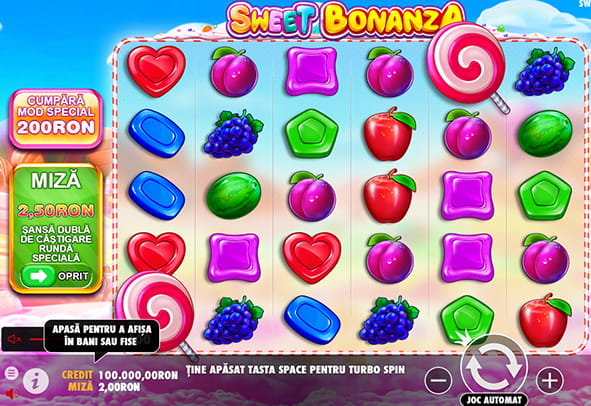 Sweet Bonanza ca la aparate demo joc