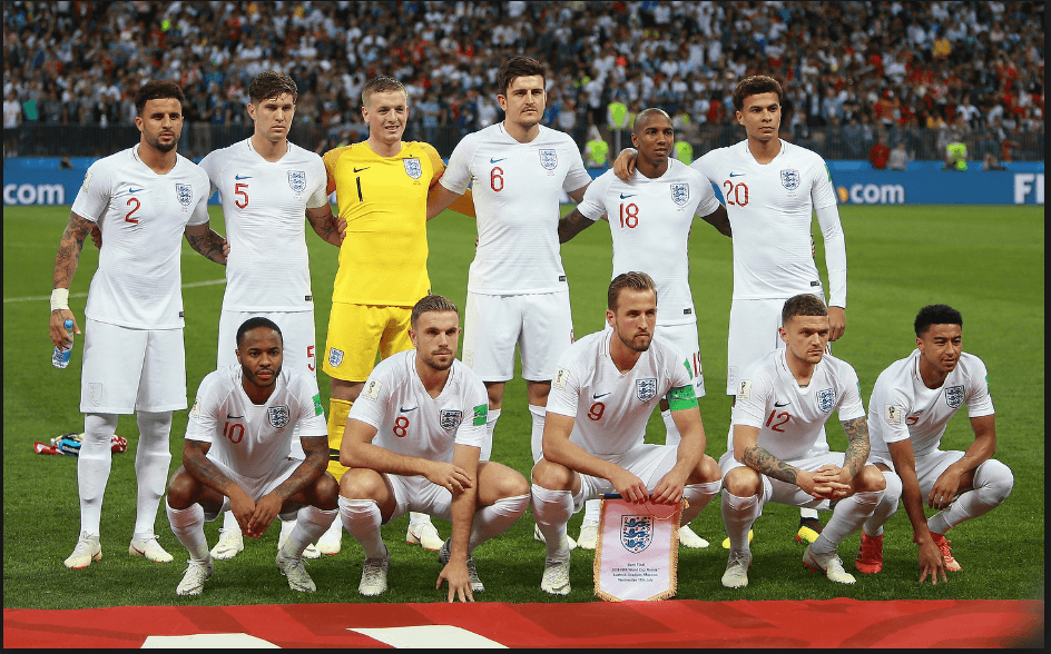 Imagine cu echipa națională de fotbal din Anglia