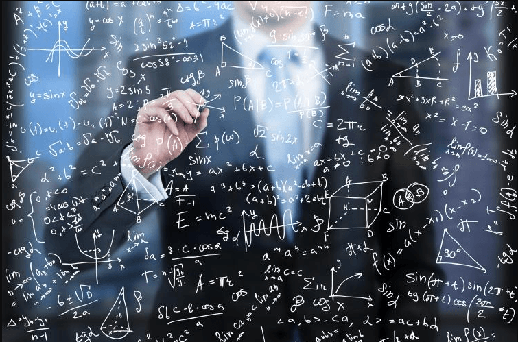 O imagine cu un om care aplică formule de matematică