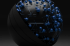 Un glob cu marcaje albastre